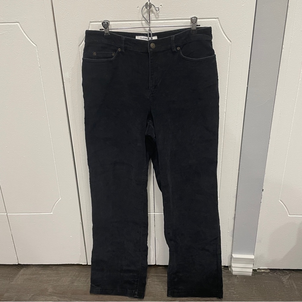 Croft & Borrow Black Corduroy Pants